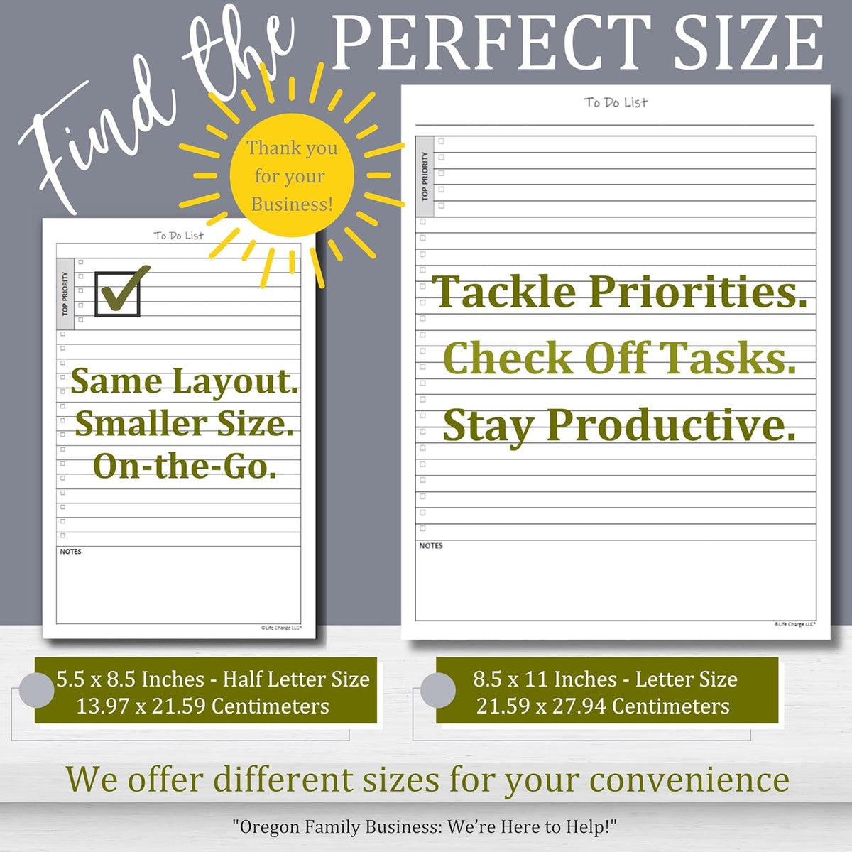 to Do List Notepads for Work, Daily Checklist Planner Pads with Priority & Notes, Task Organizer & Productivity Planner, Multiple Sizes & Layouts